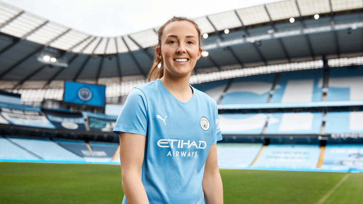 post card Loja online Fútbol Emotion Portugal - Blogs de futebol - A nova camisola principal 21-22 do Manchester City - 4.webp